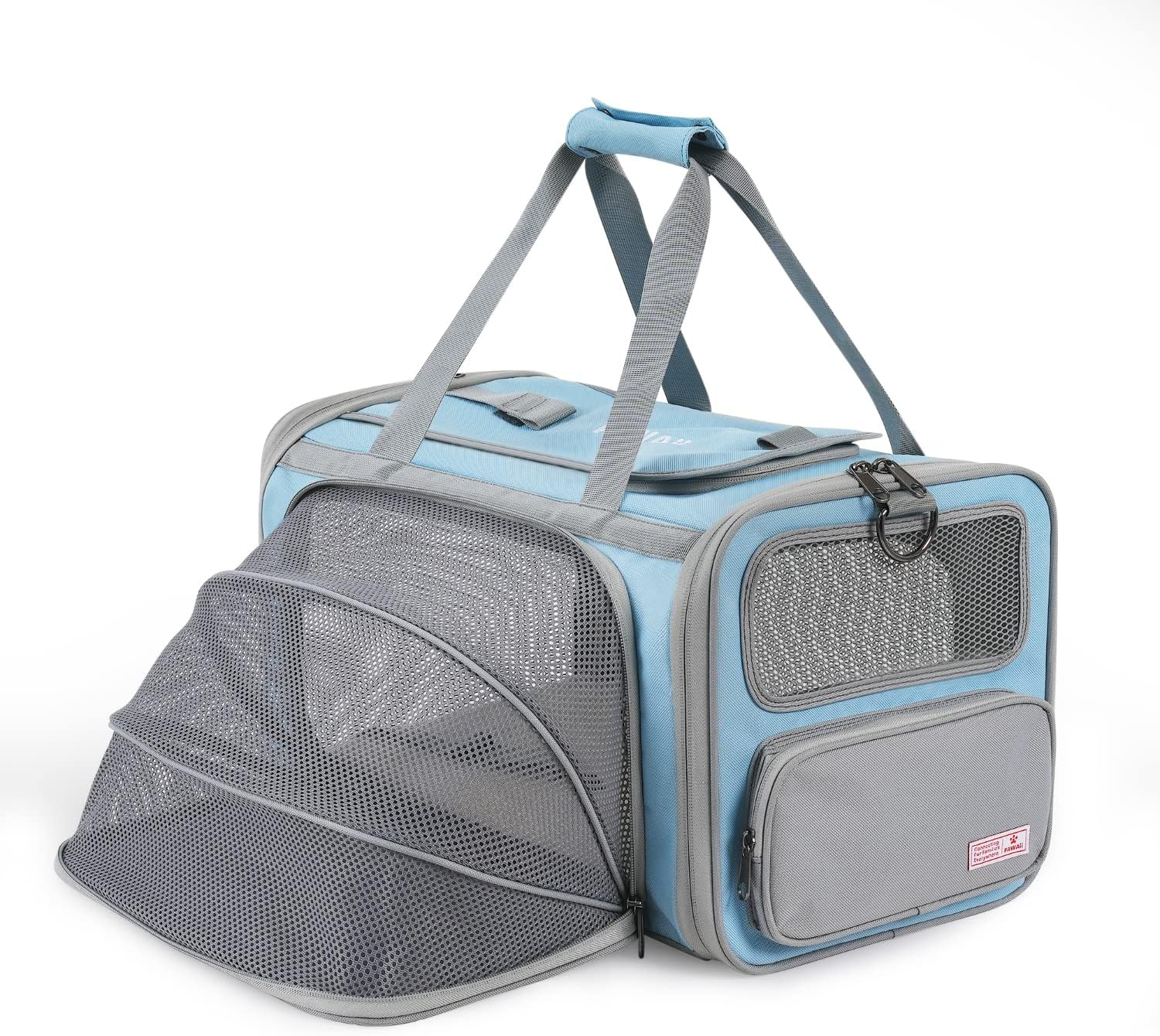 Cat Carrier Airline Approved Expandable Breathable Safety Leash