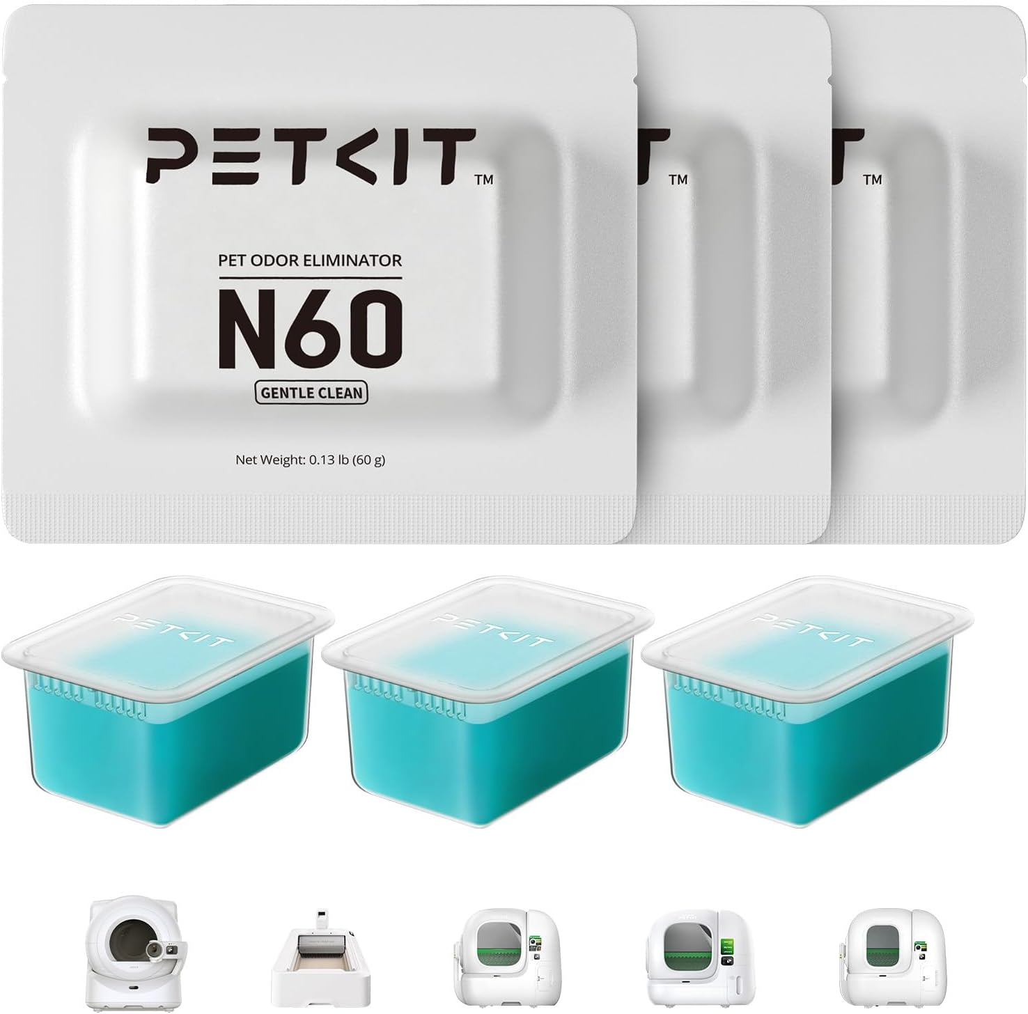 Odour Eliminator N60 for Purobot Ultra, Purobot Max Pro 2,Purobot Max 3 Premium and PUROBOT Crystal Duo Self Cleaning Cat Litter Tray